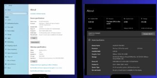 about page comparison in windows 10 22h2