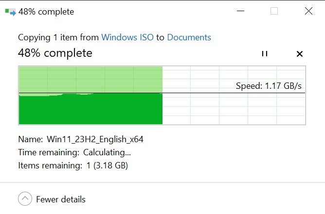 File transfer using File Explorer Android integration