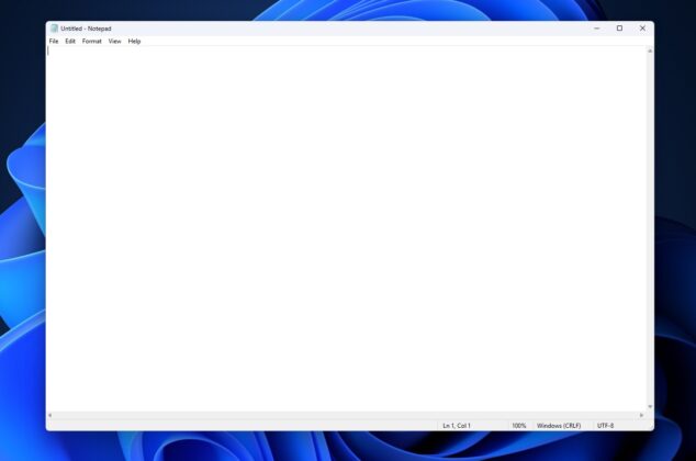 Notepad in Windows 11 24H2 LTSC