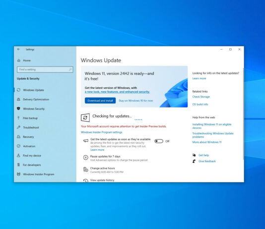 Windows 11 24H2 on Windows 10 update
