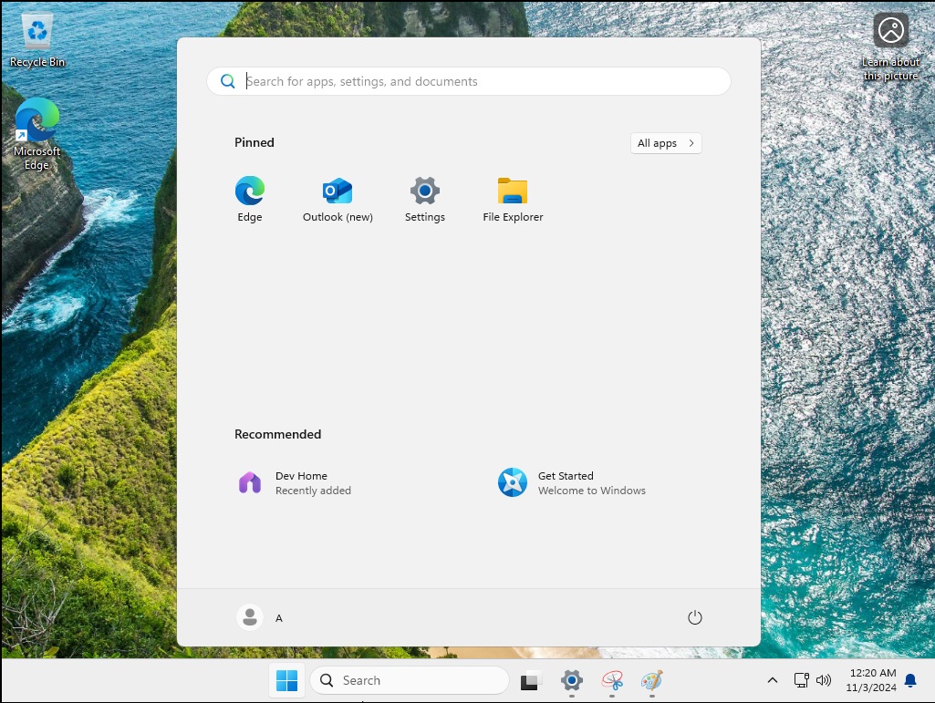 windows 11 ltsc 2024 start menu