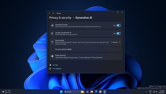 Windows 11 Windows Intelligence leak