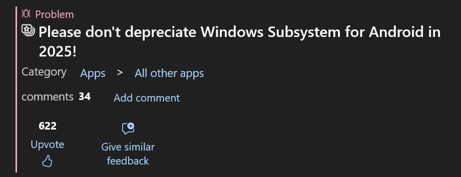 WSA users support